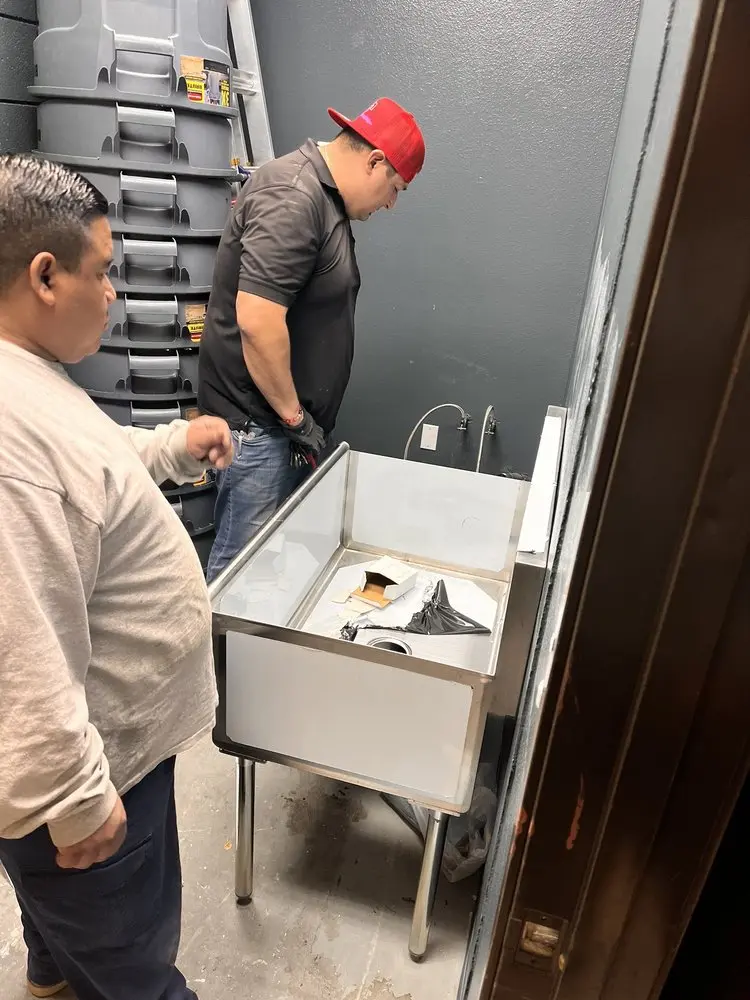 Commercial plumbing and sink installation in Prosper